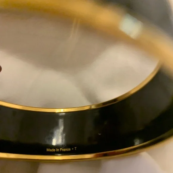 Hermès black and gold enamel bangle - Picture 4 of 4
